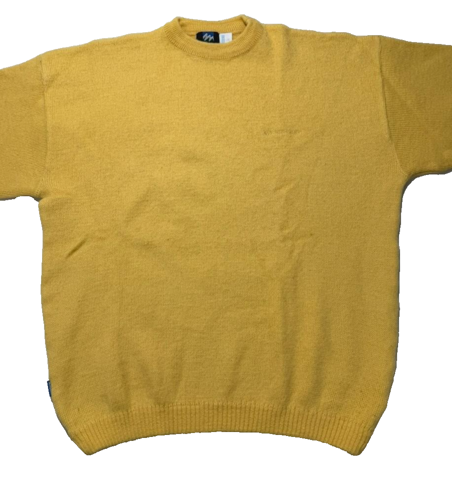 Quechua Yellow Crewneck Knit Sweater Men's Size XL