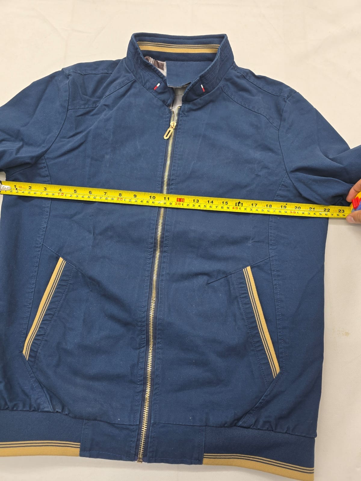 Shein Navy Blue Zip-Up Jacket Size S Lightweight Casual Outerwear