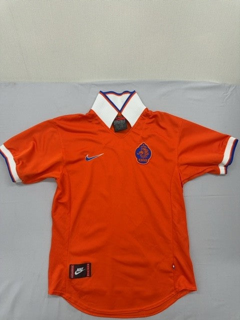 Nike Tiempo Premier Orange S Men Dri-FIT Short Sleeve Football Jersey