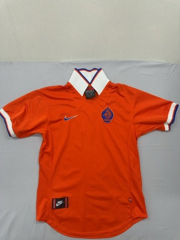 Nike Tiempo Premier Orange S Men Dri-FIT Short Sleeve Football Jersey