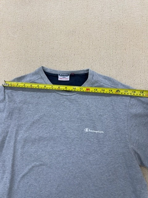 Champion Men's Grey Crewneck T-Shirt XL 100% Cotton American Classics