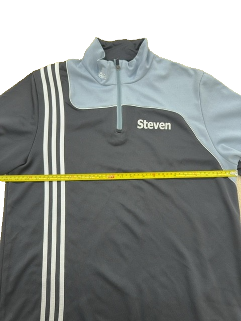Adidas Men's Navy XXL Track Jacket ClimaLite Stripes Zipper