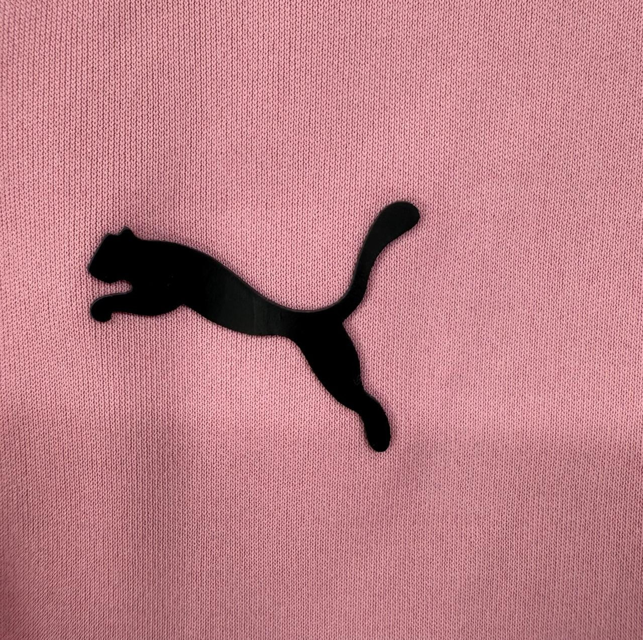 Puma Pink M Short Sleeve Crew Neck T-Shirt Polyester Classic Fit