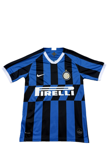 Nike Inter Milan Soccer Jersey M Vintage Pirelli Sponsor Blue Black