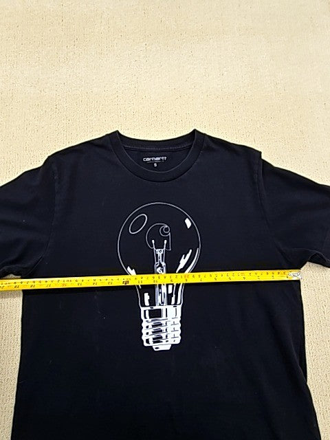 Carhartt Work In Progress Black Light Bulb T-Shirt S Men Relaxed Cotton