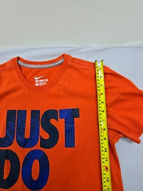 Nike Men's Orange Athletic Fit T-Shirt Size S Cotton Crewneck