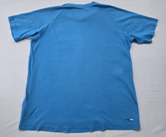 Adidas Men's Blue T-Shirt – Size L, Short Sleeve, Crew Neck – Ref A16A8
