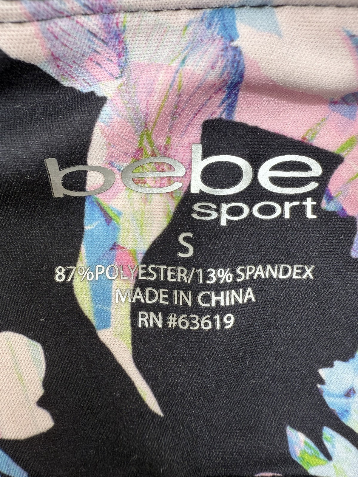 Bebe Sport Multicolor Floral Leggings Women S Poly/Spandex