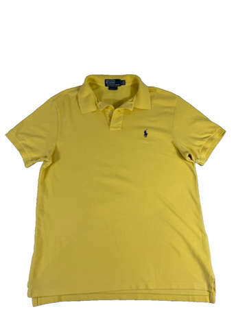 Polo Ralph Lauren Slim Fit Yellow Polo Shirt Men's Short Sleeve M