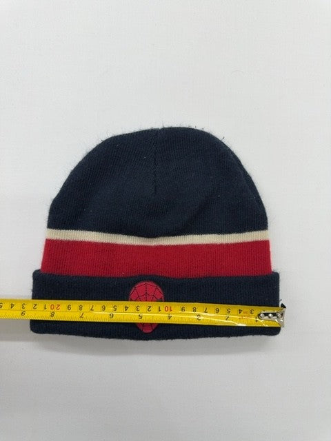 Marvel Kids Boys Navy Spider-Man Beanie Size 6-8 Knit Winter BNWT