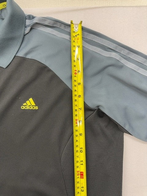 Adidas Climacool Black Polo Shirt Men's M Short Sleeve Button