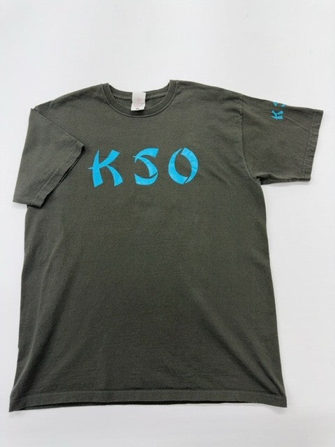 Fruit of the Loom Men Olive Graphic T-Shirt Size M Tagless Neck