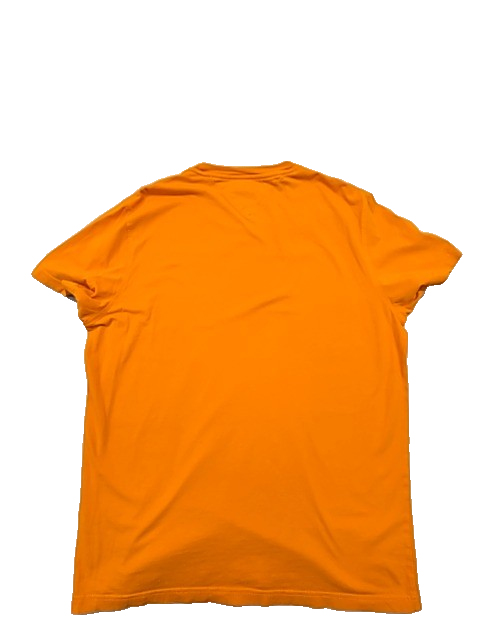 Tommy Hilfiger Men's Orange V-Neck T-Shirt Size L Organic Cotton