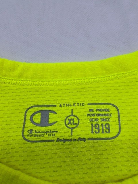 Champion Neon Yellow Athletic Short Sleeve T-Shirt XL Women's