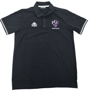 Kappa Black Cotton Polo Shirt Men's M Short Sleeve Embroidered Logo