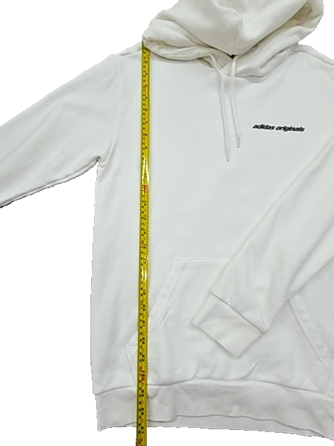 Adidas Unisex Originals White Pullover Hoodie End Plastic Waste Regular