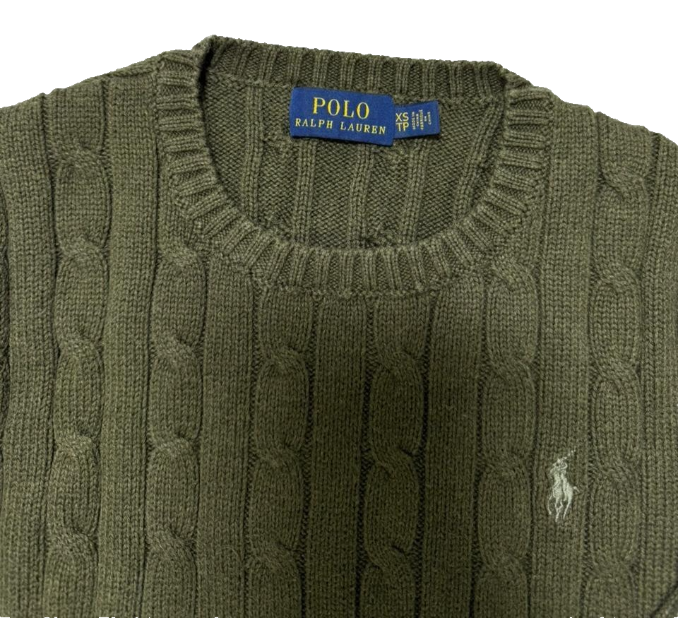 Polo Ralph Lauren Green Streetwear Knit Sweater Unisex Size XS