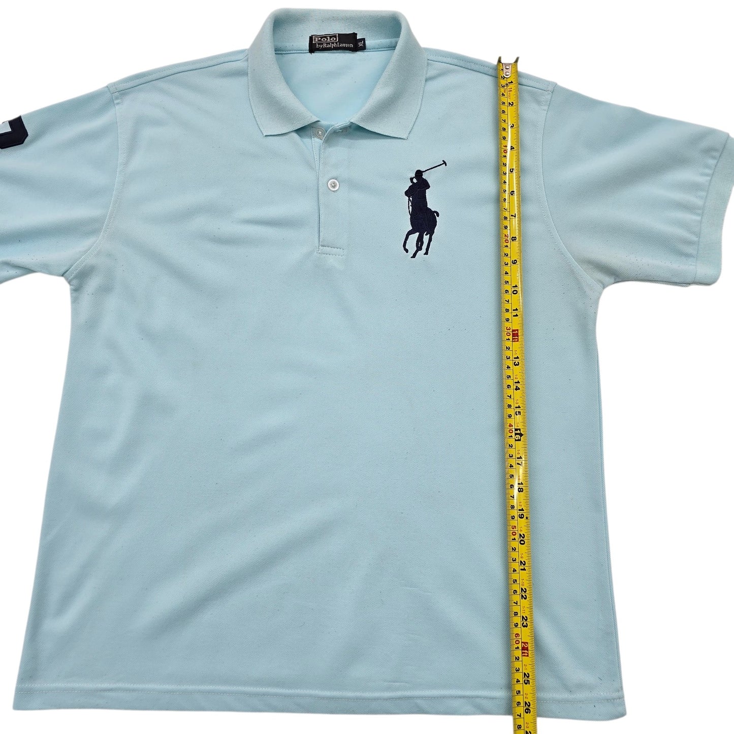 Polo Ralph Lauren Men's Light Blue Logo Polo Shirt Size M