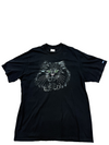 Decathlon Unisex Black T-Shirt – Size L, Cat Print Brand Department, Graphic