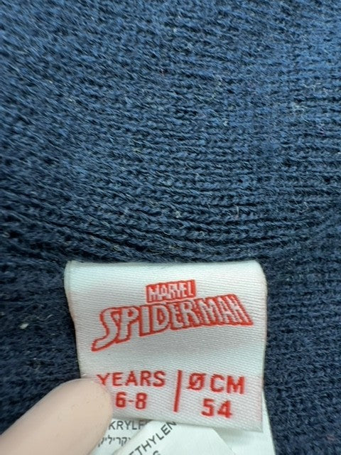 Marvel Kids Boys Navy Spider-Man Beanie Size 6-8 Knit Winter BNWT