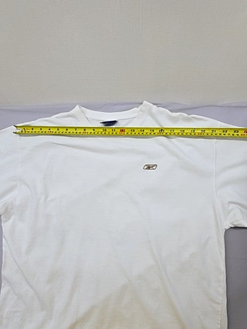 Reebok Men's White Cotton Crewneck Short Sleeve T-Shirt XL Regular