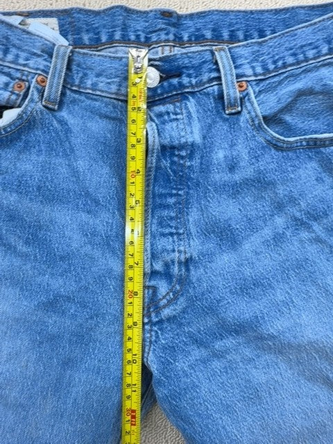 Levi's 501 Original Fit Jeans 34x30 Medium Blue Button Fly Cotton