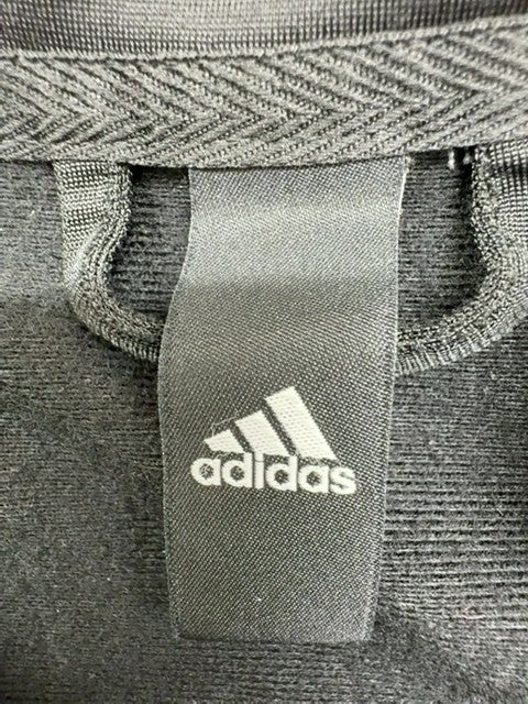 Adidas Men's Black 3-Stripes Full-Zip Track Jacket M