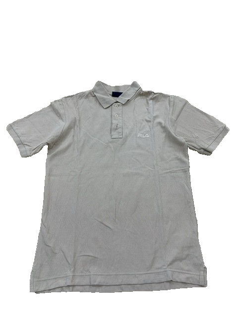 Fila Men's Beige Cotton Polo Shirt Size S US Short Sleeve
