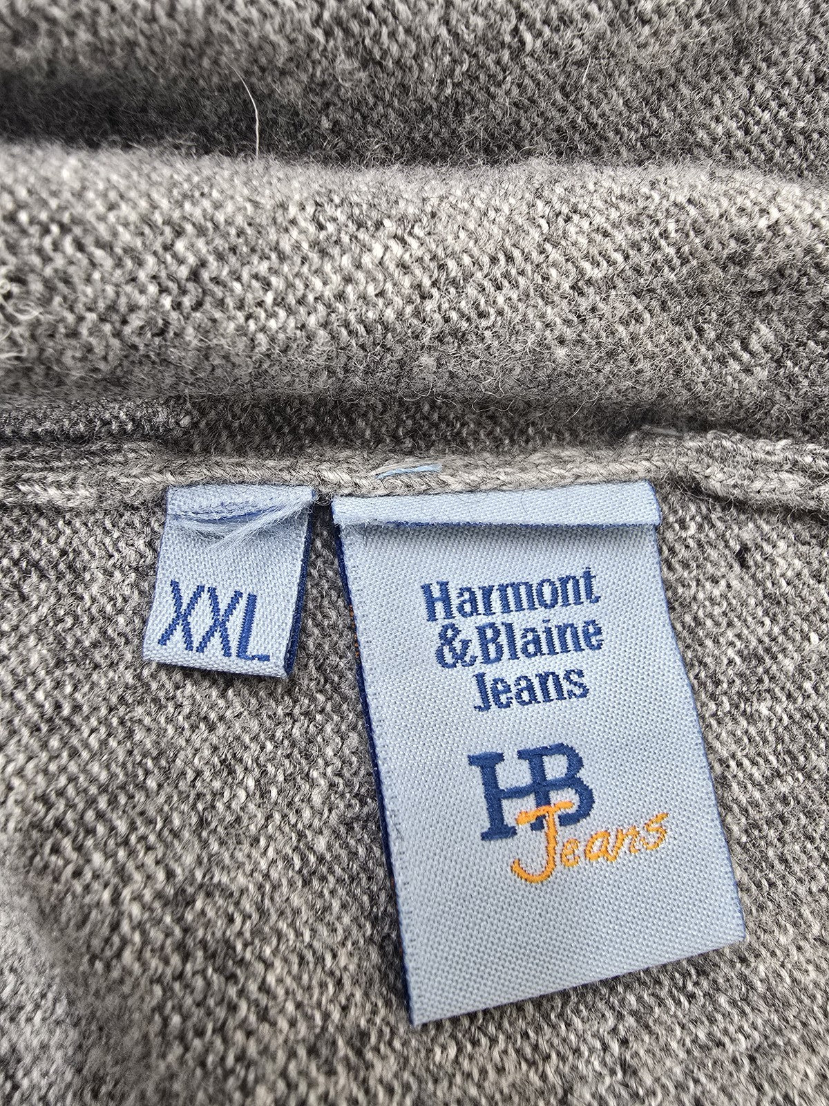 Harmont & Blaine Gray V-Neck Sweater Vest Men's XL Regular Fit