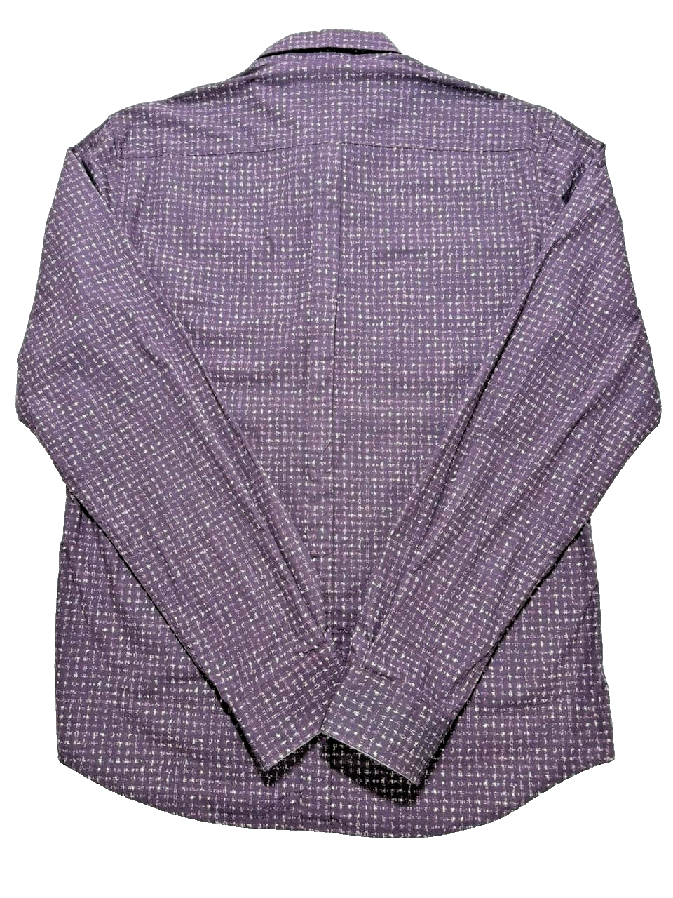 Dkny-Purple Faded Check Formal Shirt For Men Long Sleeve - 100% Cotton - Size M