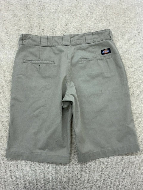 Dickies Khaki Relaxed Fit Work Shorts Multi-Pocket Wrinkle-Resistant