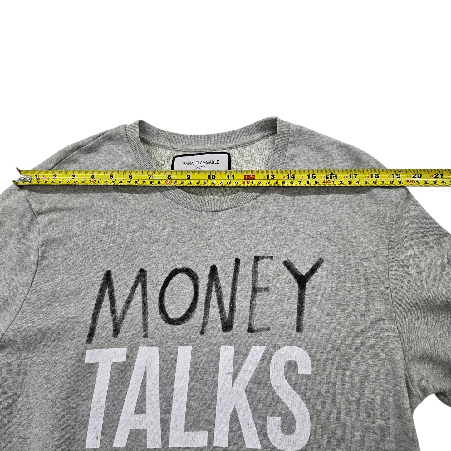 Zara Men Gray Sweatshirt size XL product image 4