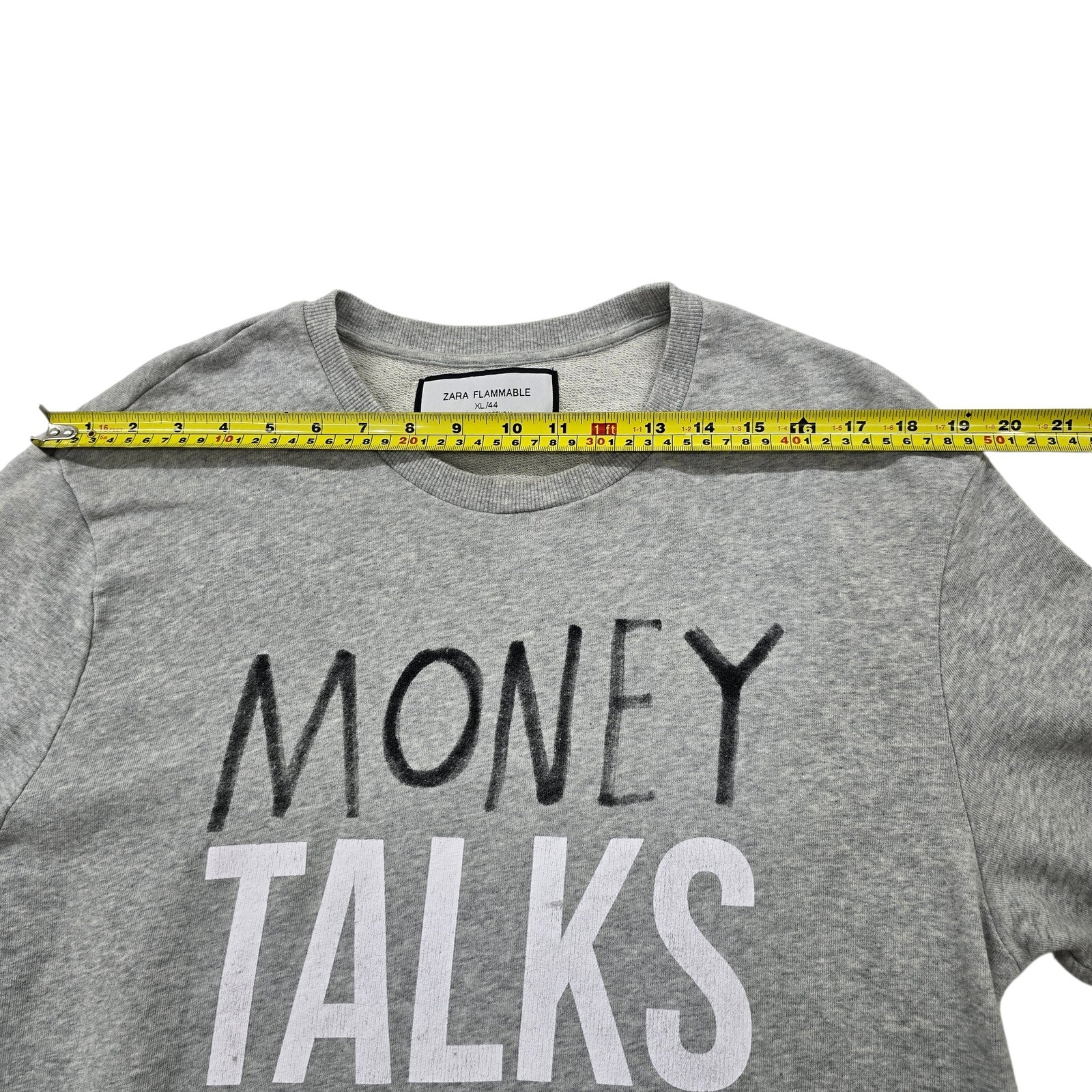 Zara Men Gray Sweatshirt size XL product image 4