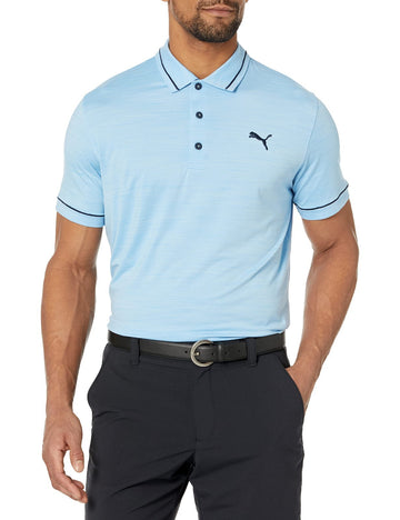 Puma Golf Men's Standard Cloudspun Monarch Polo, Placid Blue - Size M
