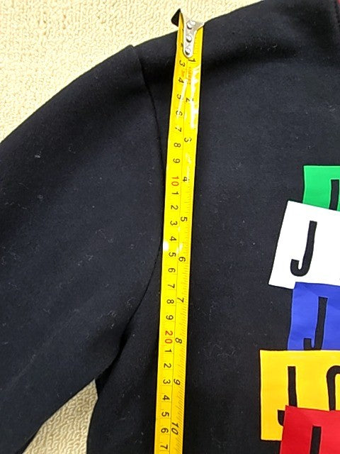Jordan Boys XL Black Crew Sweatshirt Colorful Logo Graphic Pullover