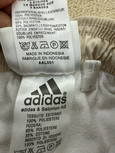 Adidas White Track Pants XS Drawcord Unisex Casual NWT