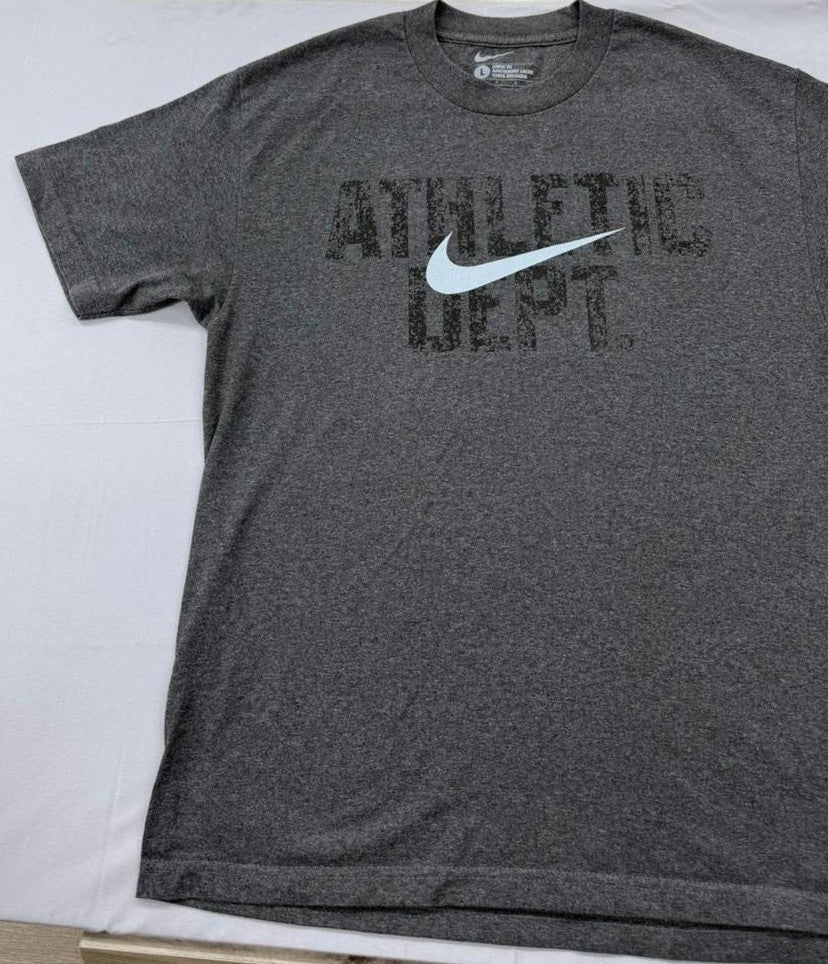 Nike Men's Grey Loose Fit Athletic T-Shirt Size L