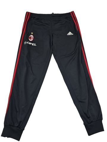 Vintage Adidas AC Milan Black Track Pants Men M Tapered