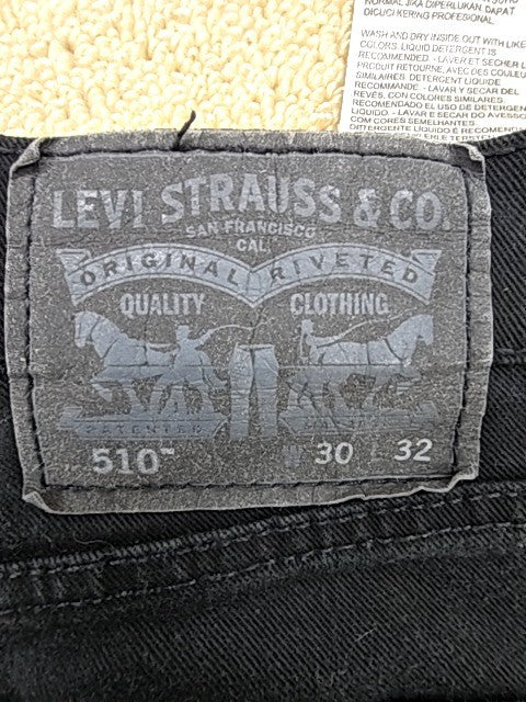 Levi's Men's Black Skinny 510 Jeans Size 30x32 Stretch