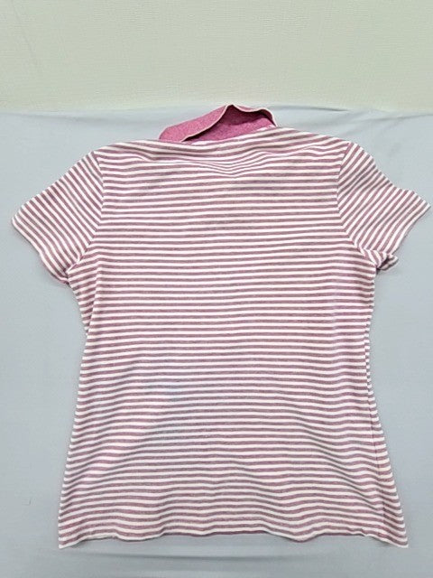 Lacoste L.12.12 Women's Pink Striped Polo Shirt Size 42