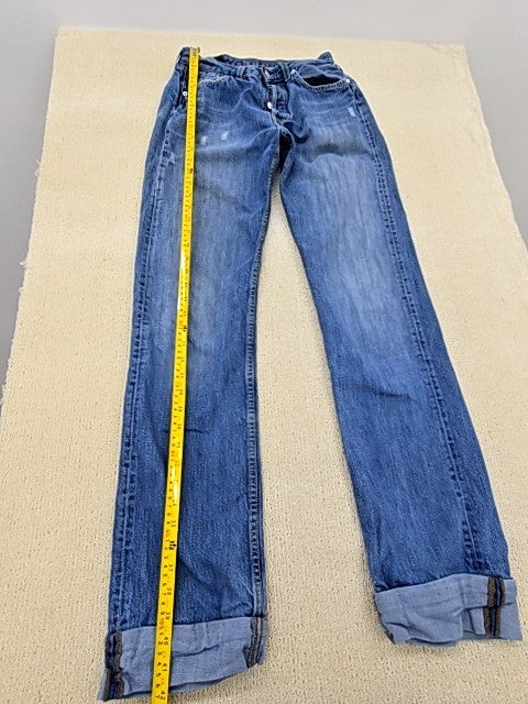 Levi's Men's Distressed Medium Blue Slim 501 Jeans XL