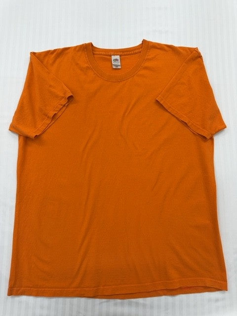 Fruit of the Loom XL Orange Tagless Crew Neck Cotton Blend Tee