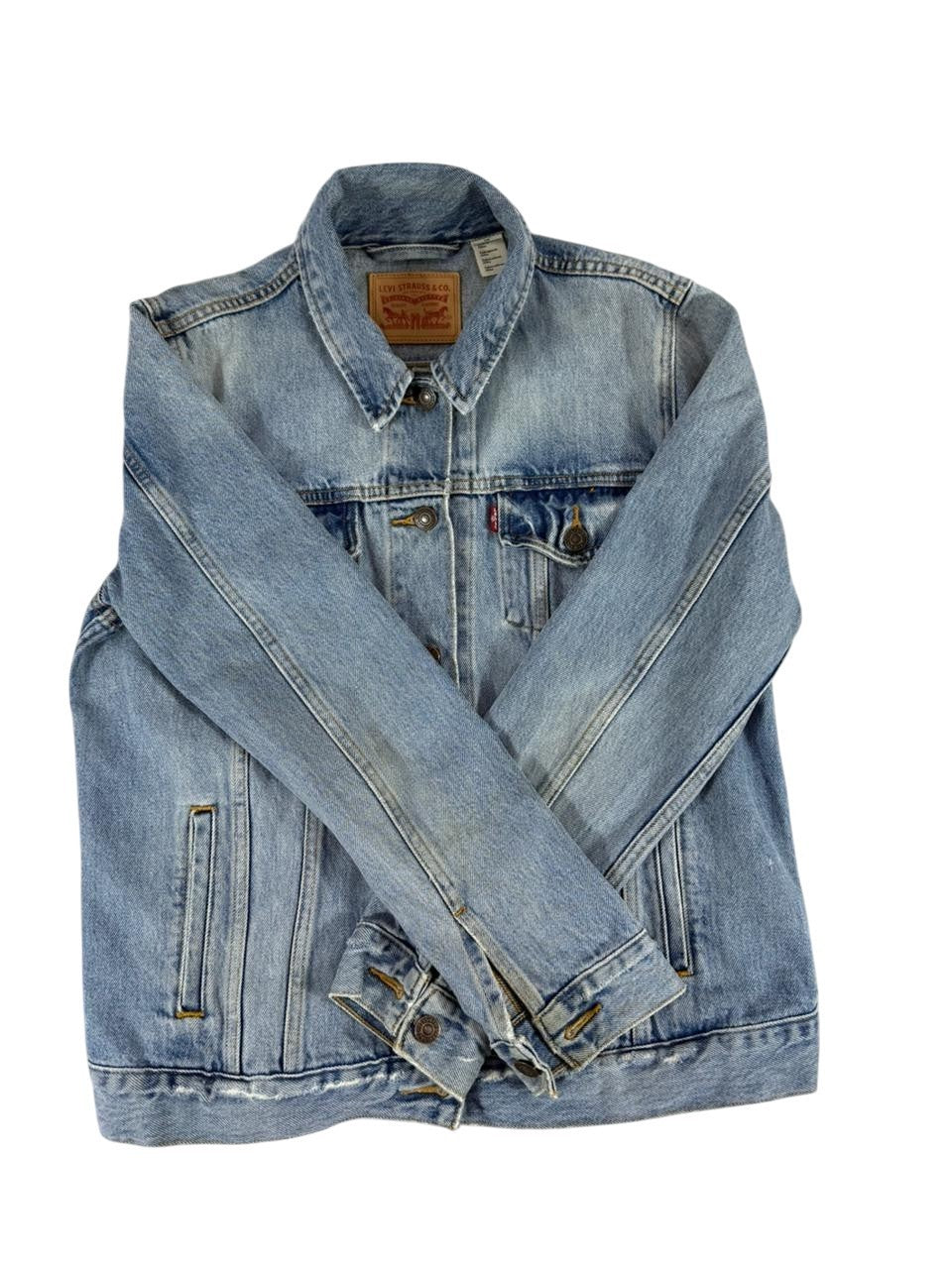 Levi's Men's Denim Jacket Blue Trucker Style Button Front Casual Size Large