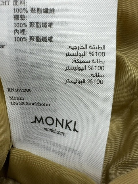Monki Yellow Puffer Jacket Women XS Winter Regular Fit