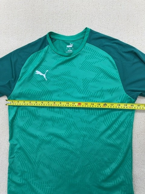 Puma Men's Green Jersey T-Shirt Size L Crew Neck Short Sleeve
