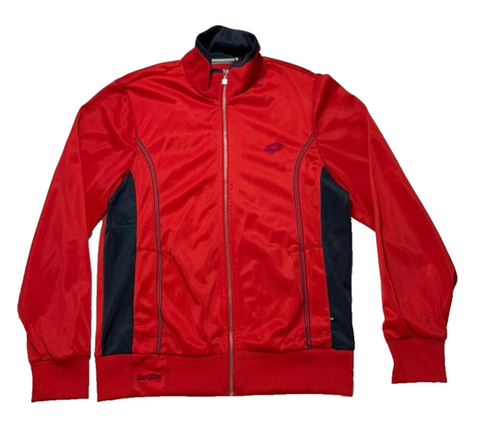 Retro Lotto Men's Red Jacket – Size M, Full Zip
