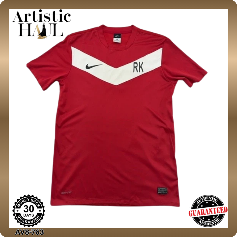 Nike Men's Red Dri-FIT Jersey M Short Sleeve Crewneck