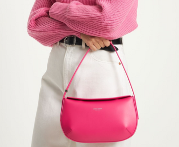 Giorgio Armani Pink Leather Shoulder Bag Baguette Style Women BNWT.