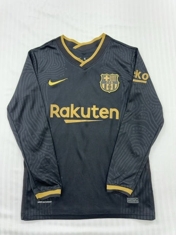 Nike Men's Black Gold FC Barcelona 20/21 Away Soccer Jersey L