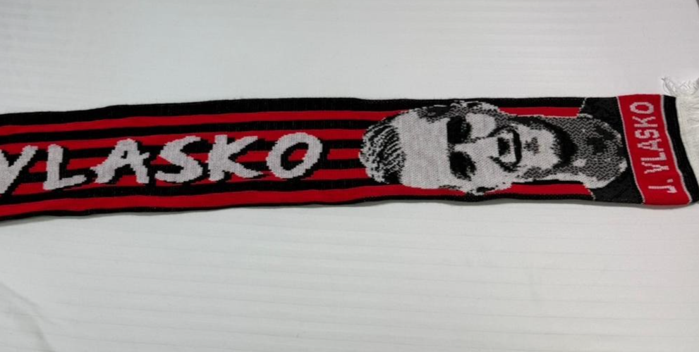Fc Vlasim Vlasko 10 Jan Black Red Knitted Football Soccer Scarf F.C.